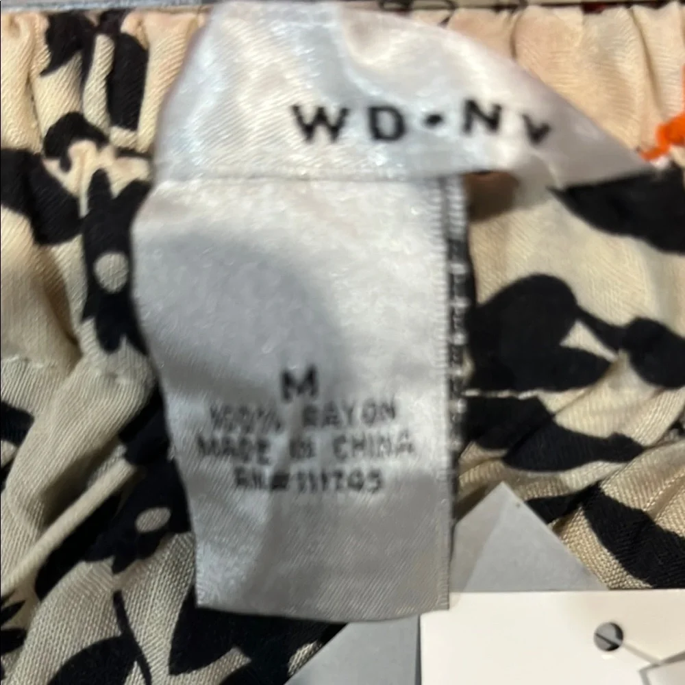 WD.NY Women’s Cream/Black/Multi Smocked A-Line Flowing Floral Midi Skirt… - Picture 3 of 7